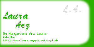 laura arz business card